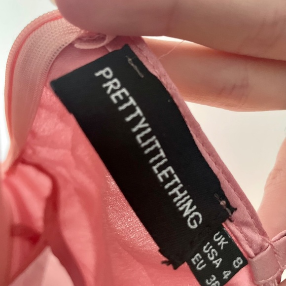 PLT Pink Satin Dress with Cutout Size 4 - Picture 3 of 8